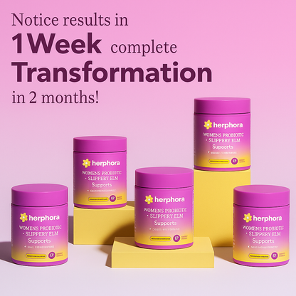 Herphora Balance Gummies - Feminine Probiotic with Slippery Elm for pH Balance, Gut Health & Intimate Support