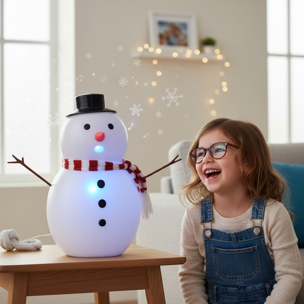 Mr. Chill - Talking Animated Blink Snowman with Built in Projector & Speaker Plug'n Play